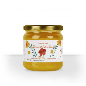 Kleines Etikett "Bienentraum" auf Glas