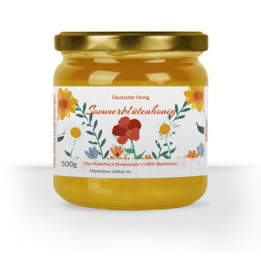 Etikett "Bienentraum" auf 500 g Glas