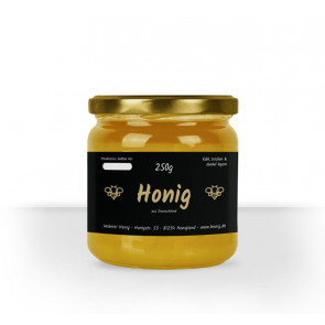 Ansicht Kleines Etikett "Black Bee" für 250g Gläser