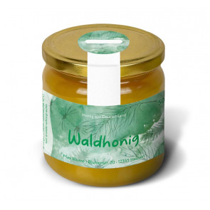 Gewährverschlussetikett "Farbentanz" in Dunkelgrün