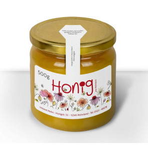 Gewährverschlussetiketten "Poppy" auf Glas