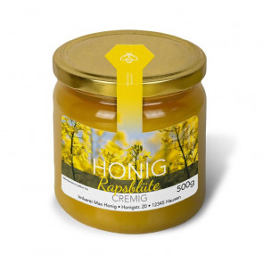 Kleine Gewährverschlussetikett "Rapsblüte"