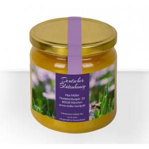 Siegeletiketten "Blausternchen" in lila