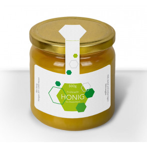 Gewährverschlussetikett "Wabenfreude" in Grün