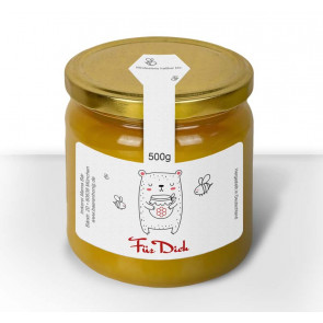 Gewährverschlussetiketten "Honigbär" auf Graspapier