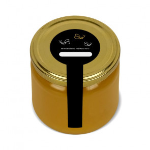 Frischesiegel "Herzbiene" auf weißem Papier