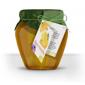 Geschenkanhänger als Klappkarte im Design "Aquarell Wabe"