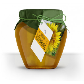 Klappkarten für Geschenkhänger im Design "Blütenhonig"