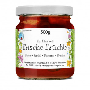 Konfitürenetiketten "Frische Früchte"