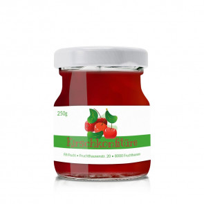 Kleine Konfitürenetikett "Kirschkonfitüre" auf Glas