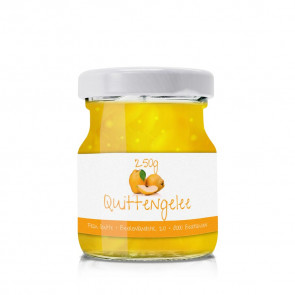 Etikett "Quittengelee" auf dem Glas