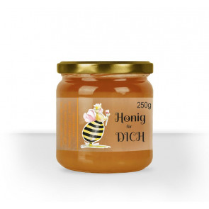 Transparentes Polyesteretikett im Design "Bienenkönigin