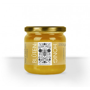 Transparentes Folienetikett "Tattoo" für Einblick ins Honigglas