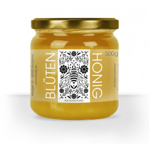 Transparentes Folienetikett "Tattoo" für Einblick ins Honigglas