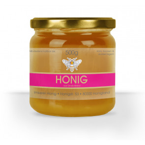 Etikett "Bee Stripes" für transparente Etiketten