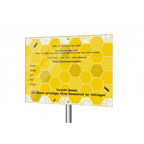 Schild "Dieser Bienenstand gehört..."