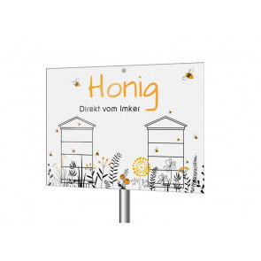 Werbeschild "Blumenbeute"