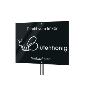 Werbeschild "Herzbiene"