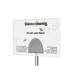 Aludibondschild "Bienenkorb"