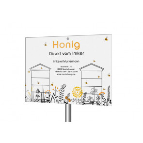 Werbeschild "Blumenbeute"