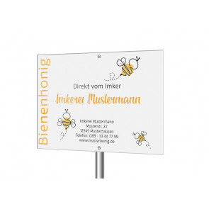 Aludibondschild "Direkt vom Imker"