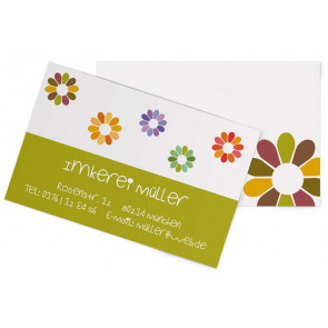 Visitenkarten "Happy Flowers"