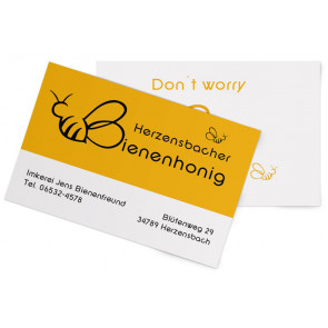 Visitenkarten "Herzbiene"