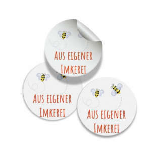 Runde Zusatzetiketten "Aus eigener Imkerei" 25 mm rund