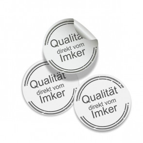 Runde Zusatzetiketten "Imkerqualität" Ø 25 mm 