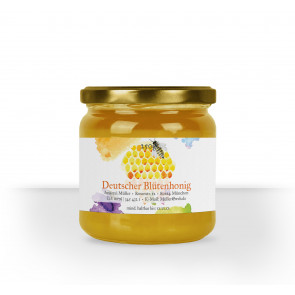 Honigglasetikett Design Aquarell Wabe