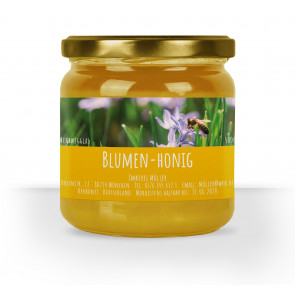 Honigglas-Etikett "Lavendel" gelb