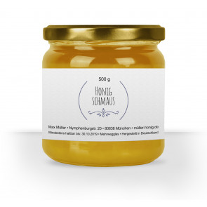 Honigglasetikett "Ornament" auf Glas