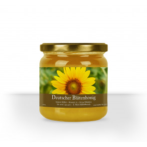 Kleine Honigglas-Etiketten "Sunpower" in Braun