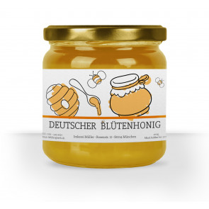 Honigglas-Etiketten "The Bee" orange