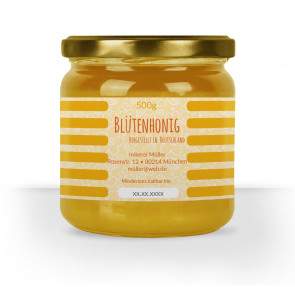 Honigglas-Etiketten "Yellow Love"