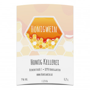 Flaschenetikett "Wabentrunk"