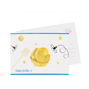 Grußkarten "Abstrakt" blau