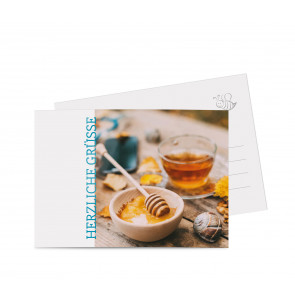 Grußkarten "GoldenHoney" blau