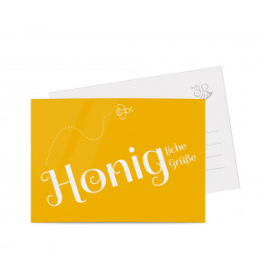 Grußkarte "Honigzauber" gelb