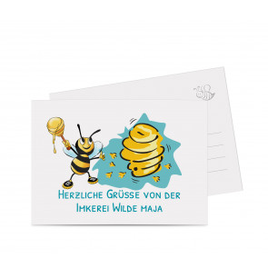 Grußkarte "Wilde Maja" türkis