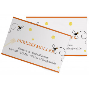 Visitenkarten "Abstrakt" Orange