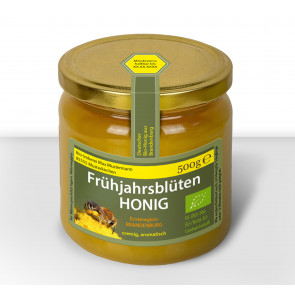 Gewährverschlussetikett "Pollen-Queen" auf Honigglas