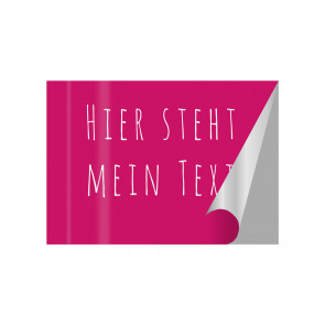 Werbeetikett als wetterfest Aufkleberfolie