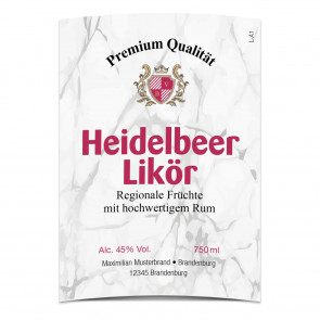 Großes Flaschenetikett "Antik"