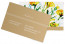 Visitenkarten "Aquarell-Flower" ocker