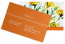 Visitenkarten "Aquarell-Flower" orange