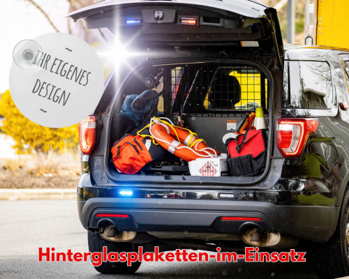 Hinterglasplaketten im Einsatz f&uuml;r Ihr Fahrzeug