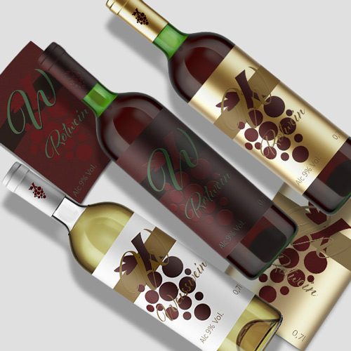 Gold- und Silberveredelung bringen Ihren Wein perfekt zur Geltung Weinflaschen mit eleganten Weinetiketten mit Gold- und Silberprägung