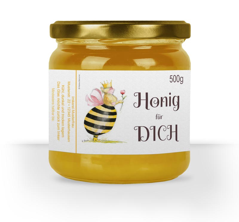 Helme Heine Honigetikett "Bienenk&ouml;nigin"