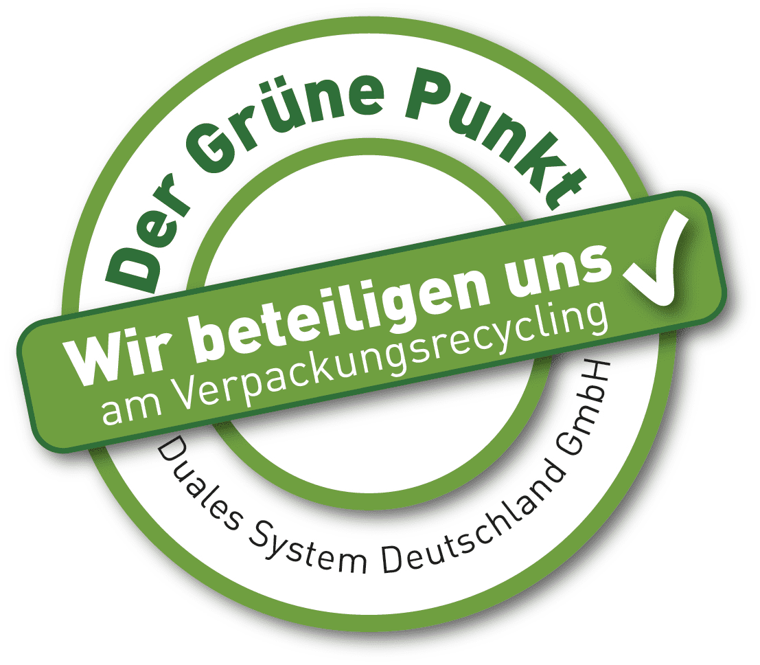 Der Grüne Punkte - Systempartner Grüner Punkt-Logo des Dualen System Deutschland